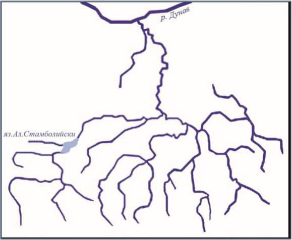 Речната система на коя българската река от Черноморската отточна област е представена на схемата