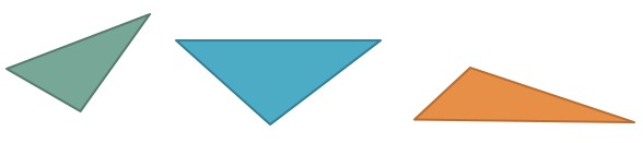 Според ъглите триъгълниците са