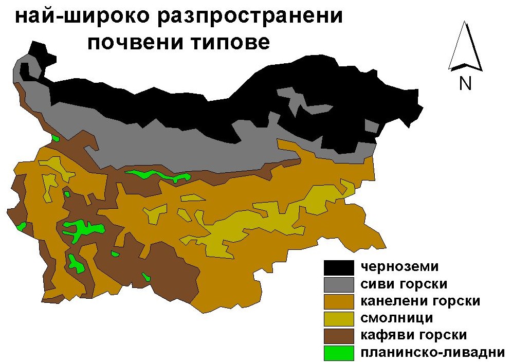 Довършете изречението 
Най-голяма площ в България заемат  почви